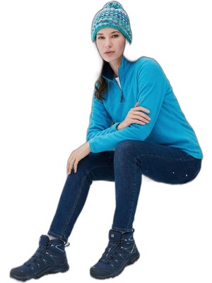 Lela Slim Fit Yumuşak Dokulu Anti-Pilling Tüylenme Yapmayan Yarım Fermuarlı Polar Bayan Polar 59