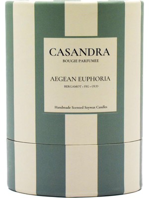 Casandra Aegean Euphoria Soya Mum – Bergamot & Incir & Ud Kokulu Dekoratif Aromaterapi Mum