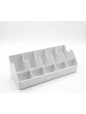 10 Gözlü Kemer Organizer Takı Kozmetik Düzenleyici Plastik Dolap Içi Organizer Çorap Kravat S