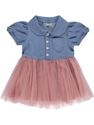 Civil Baby Tencel Tül 6-18 Ay Elbise - Mavi