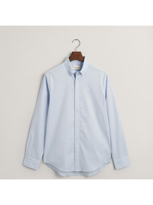 Gant Erkek Mavi Regular Fit Düğmeli Yaka Oxford Gömlek