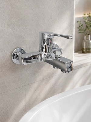 FUALORA Banyo Bataryası Duş Bataryası Gümüş