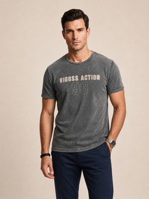 Vigoss Jeans Vıgoss Actıon Erkek Parça Boya T-Shırt 62972-30210