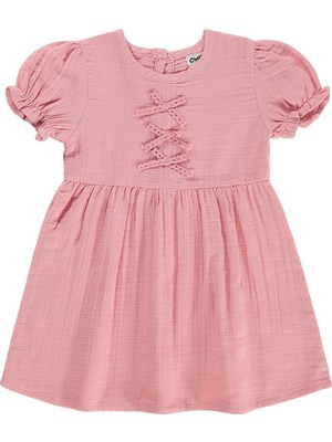 Civil Baby Meyve Düğmeli 6-18 Ay Elbise - Pembe