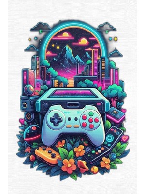 Mertens Şönil Oyuncu Odası Halısı Kaymaz Pamuk Tabanlı Yıkanabilir Antibakteriyel Gamer, Gami