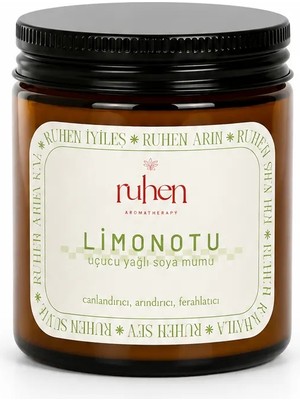 Ruhen Aromatherapy Limonotu Soyalı Mum