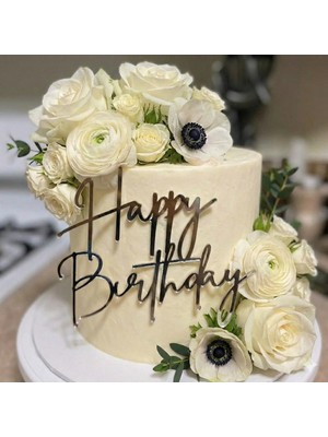 Ege Concept Life Happy Birthday Pleksi Kod 13 Gümüş - 10X10 cm