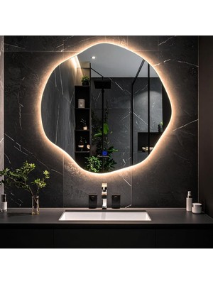 Kael Led'li Lavabo &amp; Banyo Aynası (Dokunmatik Sensörlü) Günışığı LED 80 x 80