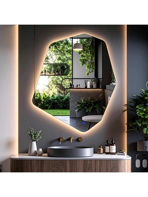 Vortex Led'li Lavabo & Banyo Aynası (Dokunmatik Sensörlü) Günışığı Led'li 60 x 50