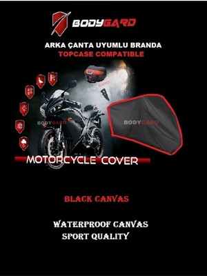 Bodygard Vespa Sprint S 150 Motosiklet Brandası Arka Çanta Uyumlu Branda,örtü-Siyah