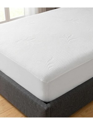 Suvay Bambu Desen Sıvı Geçirmez Alez – Ultra Sessiz Fitted Yatak Koruyucu, Nefes Alabilen Premi