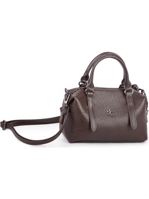 Nas Bag Mini Boy Kadın El ve Çapraz Çanta  Kahve