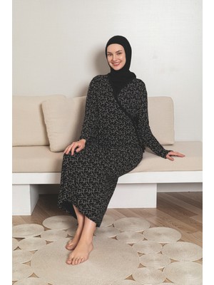 Madame Clara Yandan Bağlamalı Kadın Mevsimlik Namaz Elbisesi, Terletmeyen Namaz Kıyafeti, Dökümlü Ferace