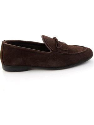 Bambi Kahve Hakiki Deri Erkek Loafer Ayakkabı E01594034702