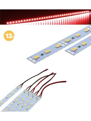 Burul Alüminyum Çubuk Bar LED Kırmızı Işık 100 cm 12V 5 Adet