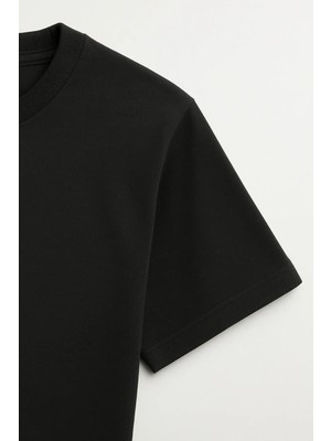 Shain Baskılı Unisex Siyah Tişört T-Shirt
