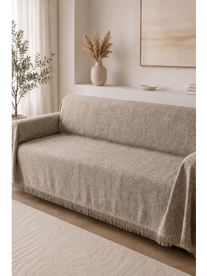 Miabella Home Pamuklu Koltuk Örtüsü Çok Amaçlı Çekyat Örtüsü Kaydırmaz Terletmez Koltuk Şalı 170X220 cm
