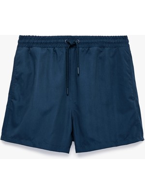 Koton Beli Bağcıklı Mini Deniz Şortu