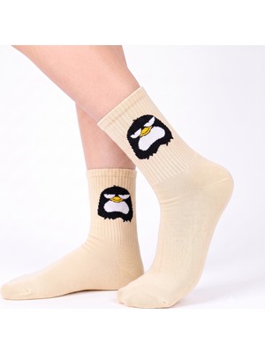 Neşeli Çoraplar Penguen Desenli Unisex Çorap