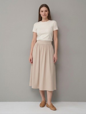 On Triko Pileli Midi Boy Etek 34201