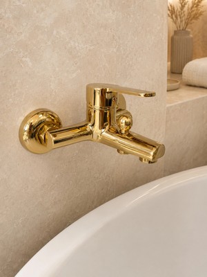 Yedi Yapı Banyo Bataryası Duş Bataryası Gold