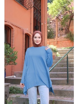 Nisum Moda Yanları Yırtmaçlı Salaş Tunik