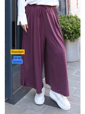 Balenbi Kadın Modal Beli Lastikli Ayarlanabilir Bağcıklı Pantolon-Etek 1219 - Premium Seri