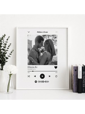 ElyNowa Kişiye Özel Spotify Anı Çerçevesi (20X20CM)