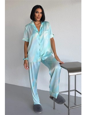 Coccolarsi Colori Del Mondo Saten Kısa Kol Pantolon Pijama Takımı CDM2373