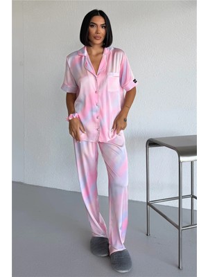 Coccolarsi Colori Del Mondo Saten Kısa Kol Pantolon Pijama Takımı CDM2381