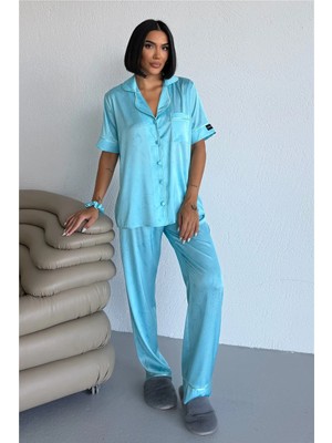 Coccolarsi Colori Del Mondo Saten Kısa Kol Pantolon Pijama Takımı CDM2384