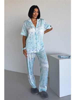 Coccolarsi Colori Del Mondo Saten Kısa Kol Pantolon Pijama Takımı CDM2131