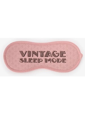 Penti Pembe Sleep Mode Slogan Desenli Uyku Gözlüğü