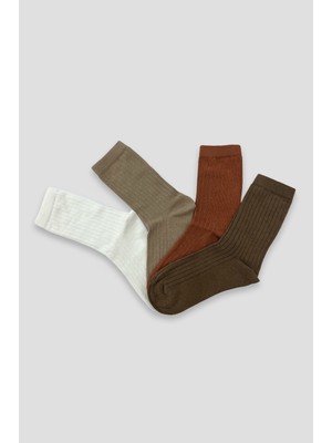 Defne Baby Unisex Çocuk Basic Premium Pamuklu Soket Çorap Seti