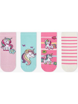 Penti Kız Çocuk Unicorn Dreamland Pamuklu 4 Çift Soket Çorap