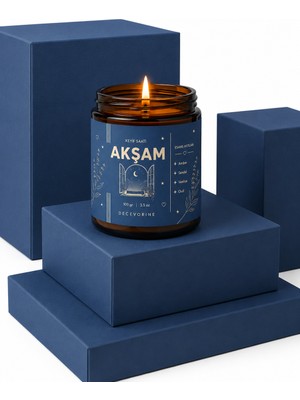 Decevorine Keyif Saati Serisi Amber Sandal Vanilya Oud Kokulu Mum I Akşam Sıcak • Odunsu • Huzurlu 100 gr