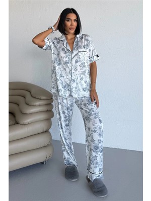 Coccolarsi Colori Del Mondo Saten Kısa Kol Pantolon Pijama Takımı CDM2252