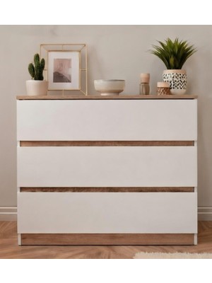 Noiss Home Decor Asel 3 Çekmeceli Şifonyer Bebek Odası Yatak Odası
