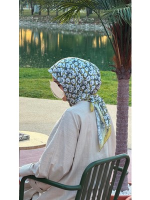 Qalortex Scarf Pamuklu Pera Desen Eşarp - Antrasit