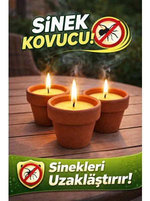 Binbirreyon Citronella Sivrisinek Uzaklaştıran Mum Seti Çömlekte Adetli Setler MA067