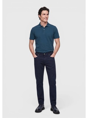 Ramsey Lacivert Düz Dokuma Slim Fit Casual Pantolon