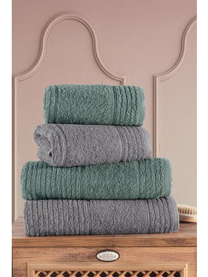 Güvenal Ece 4'lü Banyo Havlu Seti | Havlu | Banyo Havlusu I Hamam Seti I Çeyiz Havlusu