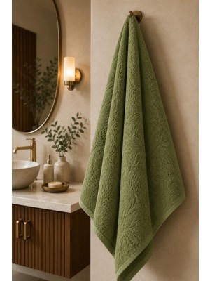 Elif Mira Büyük Banyo Havlusu 90X150 cm %100 Pamuk Ivy Collection 650 gr