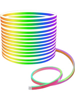 Eco Lounge Rgb Akıllı LED Neon Şerit Işık 3 Metre Uzaktan Kumandalı ve Telefon Kontrollü Renkli Aydınlatma