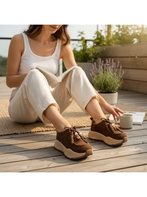 Guja 26K335 Halkiki Süet Deri Ithal Taban Premium Casual Kadın Ayakkabı