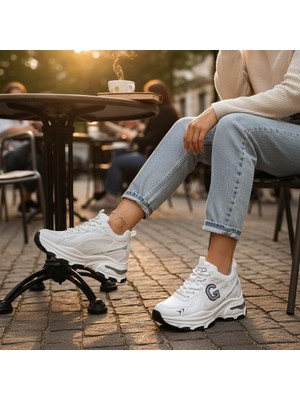 Guja 26K450 Kadın Gizli Dolgu Yüksek Tabanlı Premium Sneaker Spor Ayakkabı