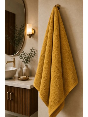 Elif Mira Büyük Banyo Havlusu 90X150 cm %100 Pamuk Ivy Collection 650 gr