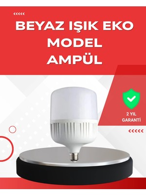 Eco Lounge Elektrik Kesintileri Için Şarjlı LED Ampul 30W E27 Beyaz Işık