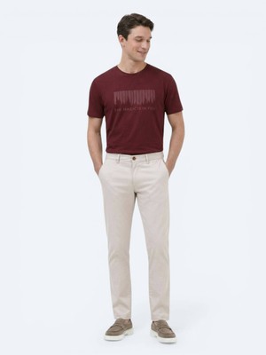 Taş Düz Dokuma Slim Fit Casual Pamuk Karışımlı Pantolon