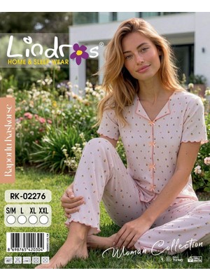 Lindros Raporlu Kaşkorse Kısa Kollu Pijama Takımı